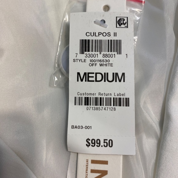 Culpos x Inc white rhinestone blazer vintage NWT Sz M - Picture 4 of 4